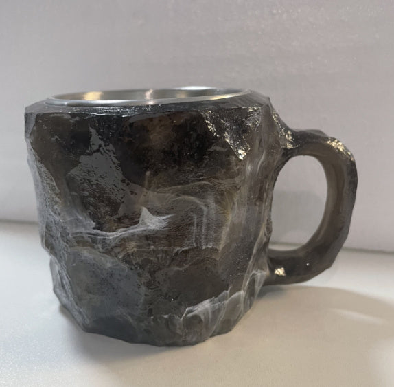 400ml Resin Mineral Crystal Coffee Mugs With Handles Elegant Fake Mineral Crystal Cup For Workplace Home Decor Christmas Gift Kitchen Gadgets - lotsofthingshere