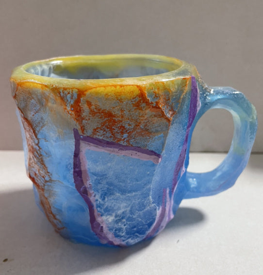 400ml Resin Mineral Crystal Coffee Mugs With Handles Elegant Fake Mineral Crystal Cup For Workplace Home Decor Christmas Gift Kitchen Gadgets - lotsofthingshere