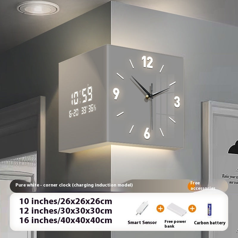 Living Room Corner Electronic Wall-mounted Clock