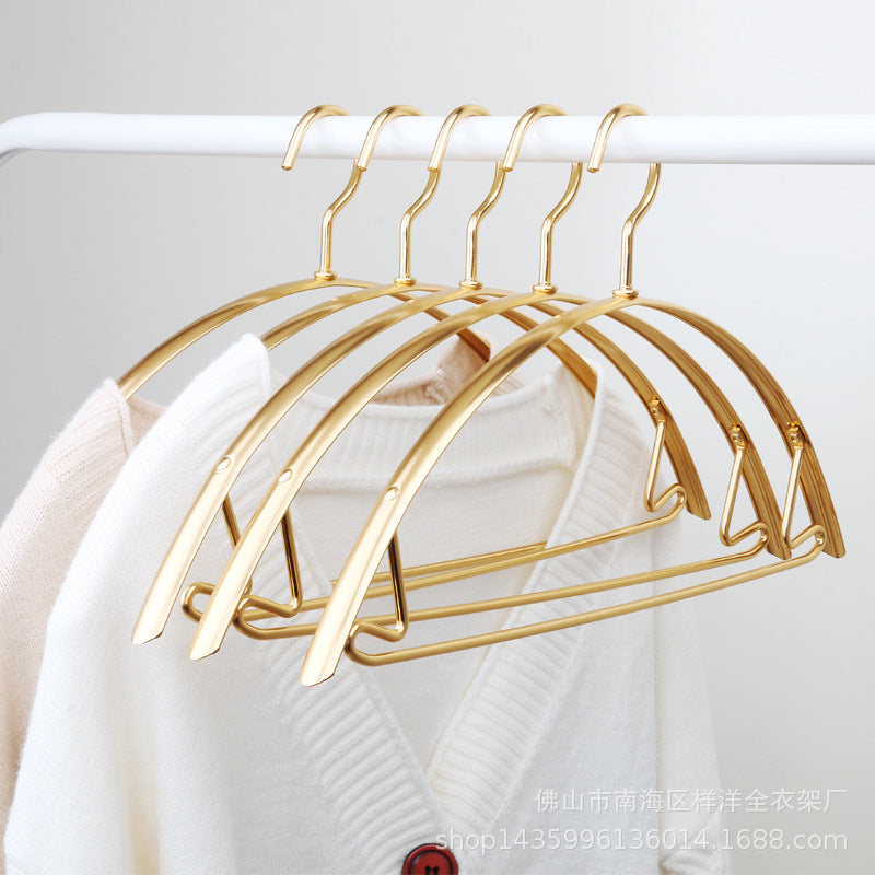 Space Aluminum Alloy Household No-Shoulder Marks Hangers Wide Shoulder Clothes Hanging Clothes Racks No Shoulder Marks Can Not Afford Bag Hook Hangers - lotsofthingshere