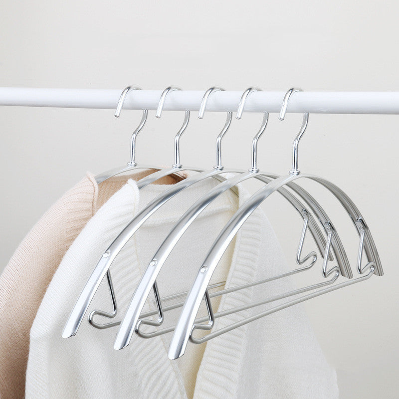 Space Aluminum Alloy Household No-Shoulder Marks Hangers Wide Shoulder Clothes Hanging Clothes Racks No Shoulder Marks Can Not Afford Bag Hook Hangers - lotsofthingshere