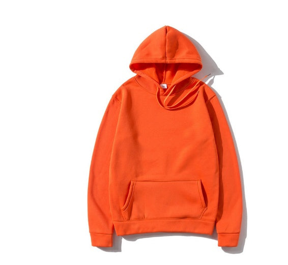 Cotton Fleece Solid Color Hoodie Sweatshirt