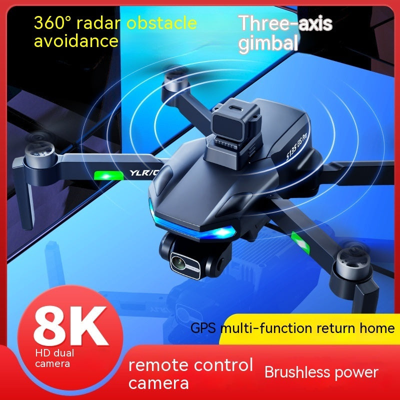 Folding UAV Three-axis Stable PTZ Anti-shake HD