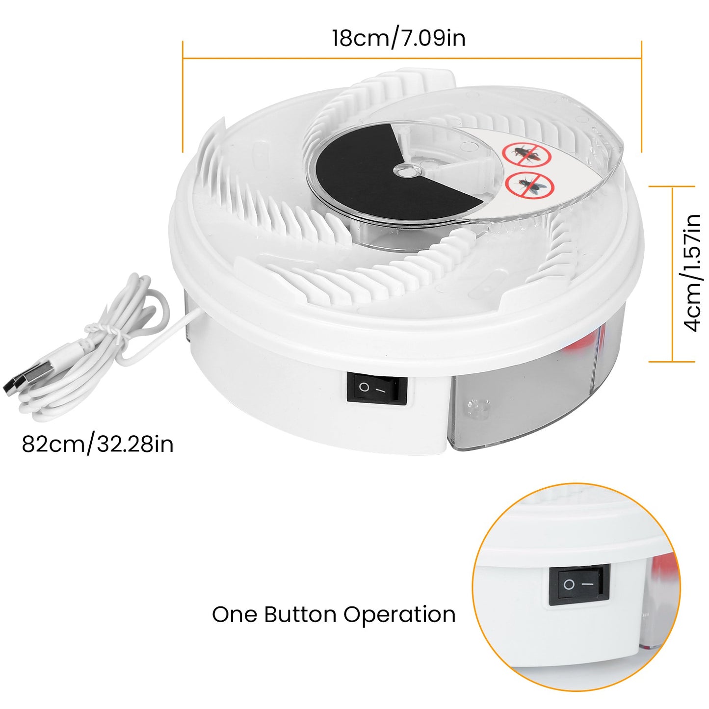 USB Powered Electric Fly Trap Automatic Flycatcher Rotating Fly Pest Repellent Tool For Home Kitchen Restaurant