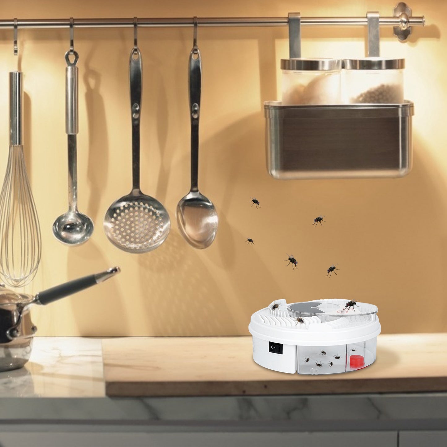 USB Powered Electric Fly Trap Automatic Flycatcher Rotating Fly Pest Repellent Tool For Home Kitchen Restaurant