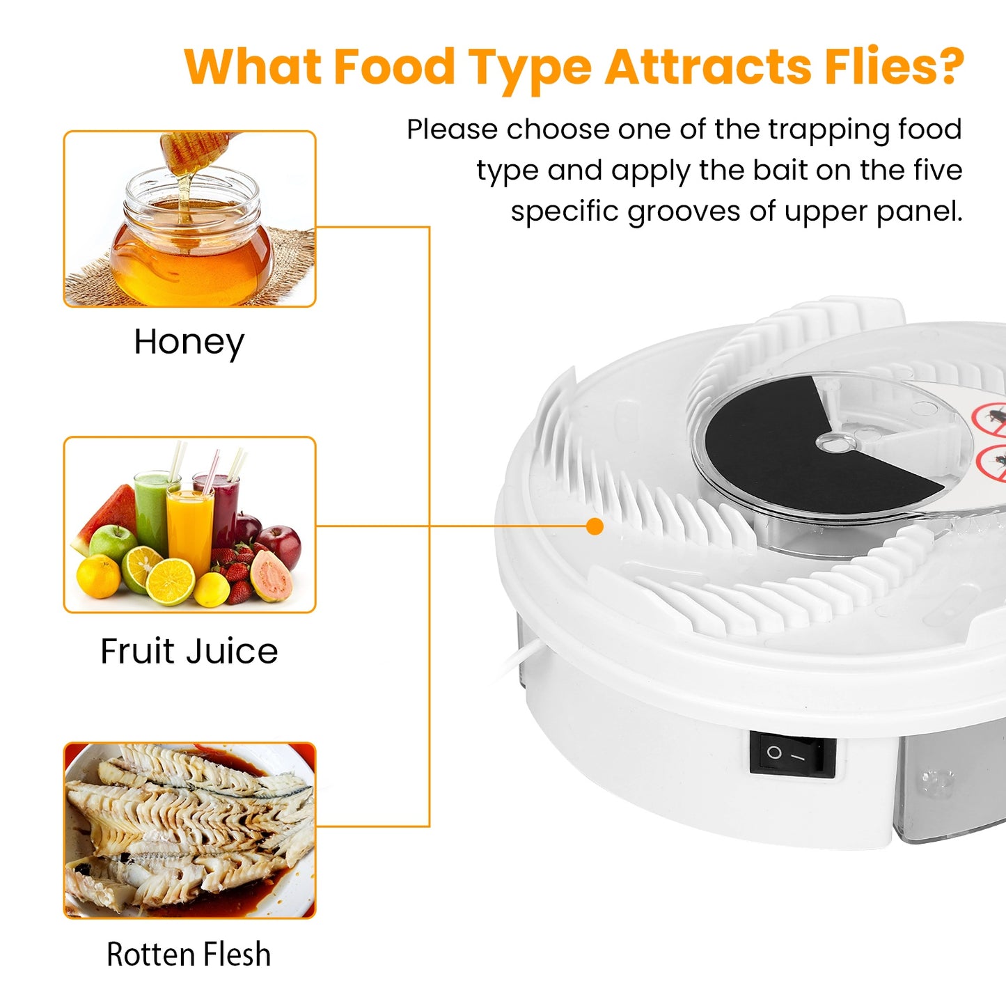 USB Powered Electric Fly Trap Automatic Flycatcher Rotating Fly Pest Repellent Tool For Home Kitchen Restaurant