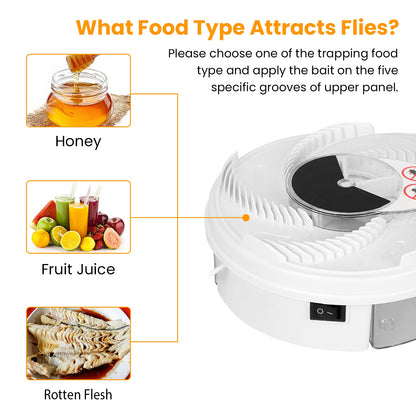 USB Powered Electric Fly Trap Automatic Flycatcher Rotating Fly Pest Repellent Tool For Home Kitchen Restaurant