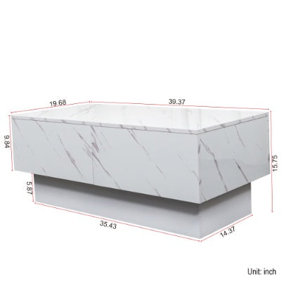 Coffee Table With Sliding Tabletop, Center Table With Hidden Storage Compartment, Extendable Table For Living Room