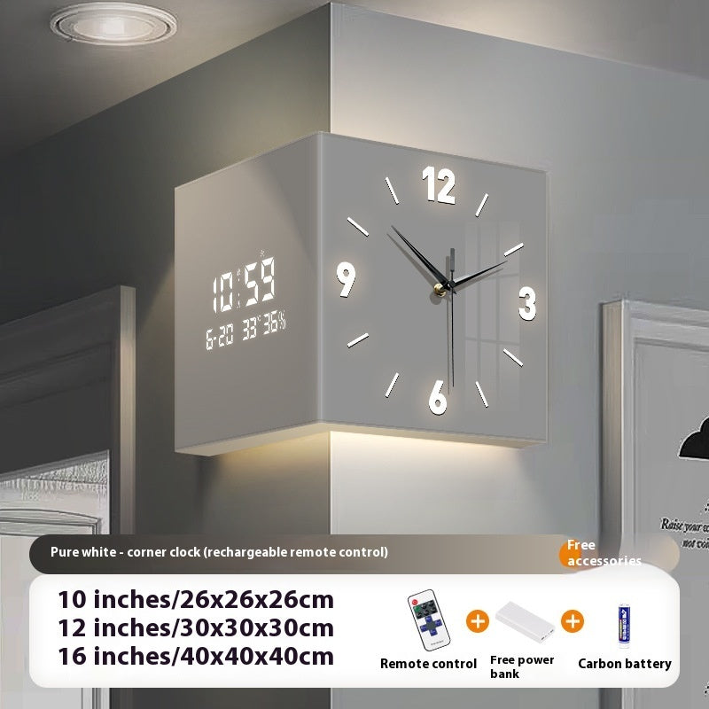 Living Room Corner Electronic Wall-mounted Clock