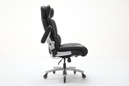 Big And Tall Office Chair 500lbs With Adjustable Lumbar Support, Executive Office Chair With Flip-up Armrest And Wider Seat, Ergonomic Leather Chair Breathable Cannot Be Sold On Temu