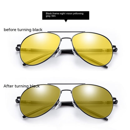 209 Polarized Sunglasses Color Changing Day And Night Dual-purpose Sunglasses Aviator Sunglasses Glasses For Driving