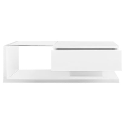 Coffee Table, High-gloss White. Side Tables, Coffee Tables With Glass And LED