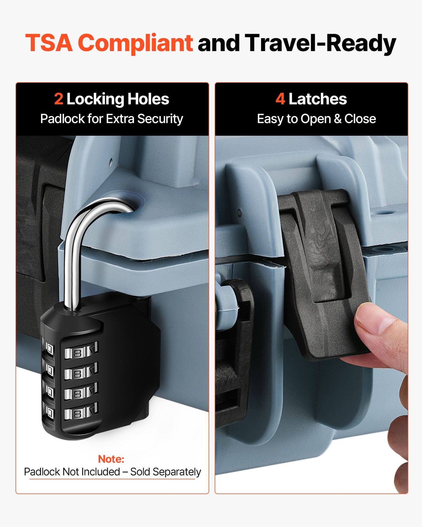 Hard Rifle Case, Lockable Rifle Case With Pre-cut Foams, 40 In Gun Storage With Wheels, IP67 Waterproof & Dustproof Movable Large Pistol Storage For Rifles, Shotguns, Airsoft Guns, Grey