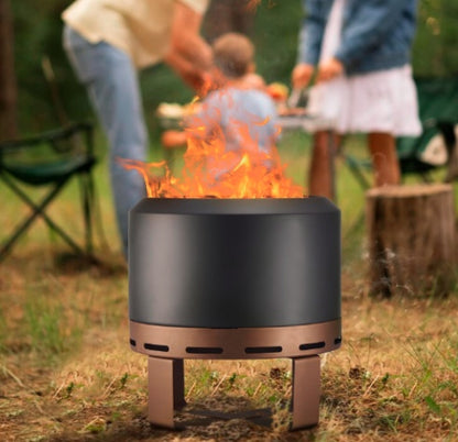 Outdoor Smokeless Fire Pit Stove 18 For Camping Bonfire, Wood Burning Fire Place Firepit With Stand For Patio  Outside