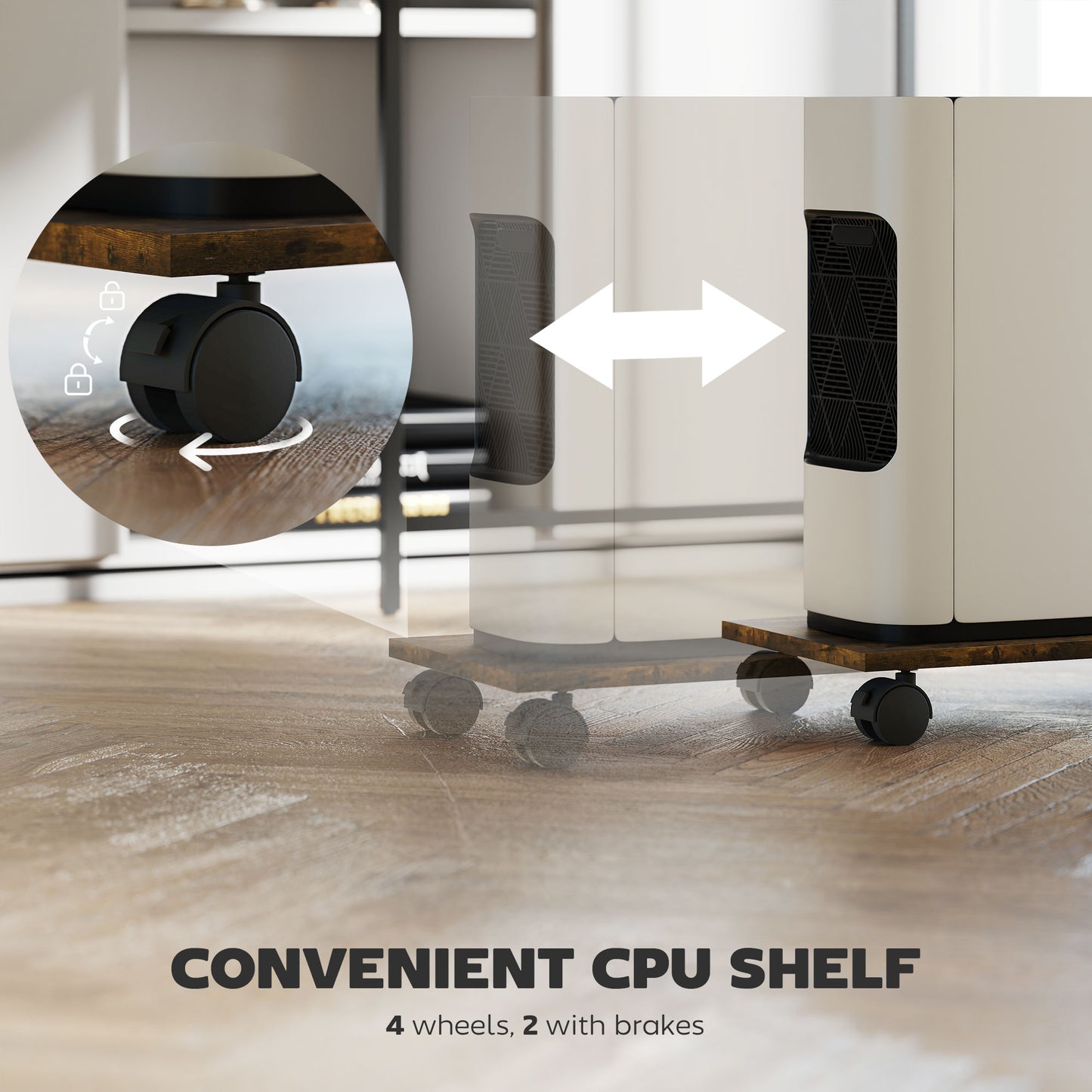 61.6" L Shaped Gaming Desk with Power Outlets & LED Lights