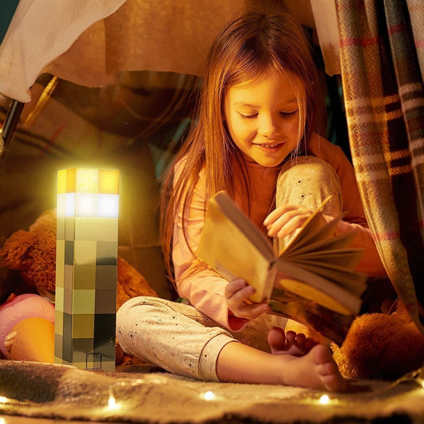 Minecraft Game Torch Lamp Led Night Light Home Decors USB Rechargeable Kids Gift