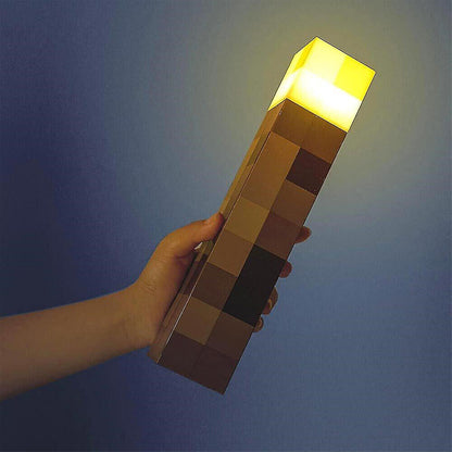 Minecraft Game Torch Lamp Led Night Light Home Decors USB Rechargeable Kids Gift