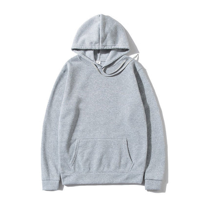 Cotton Fleece Solid Color Hoodie Sweatshirt