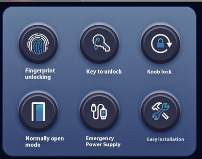 Smart Round Door Lock Ball Lock Household Smart Lock One Hold Open Fingerprint Lock