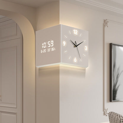 Living Room Corner Electronic Wall-mounted Clock