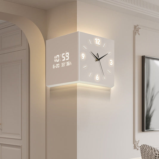 Living Room Corner Electronic Wall-mounted Clock