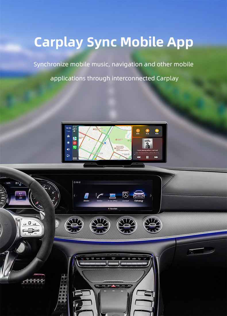 Navigation 10.26 Inch Wireless Carplay And Car Recorder - lotsofthingshere