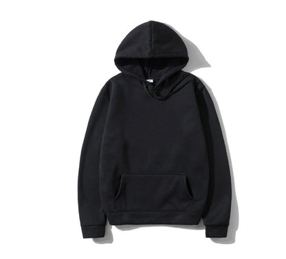 Cotton Fleece Solid Color Hoodie Sweatshirt