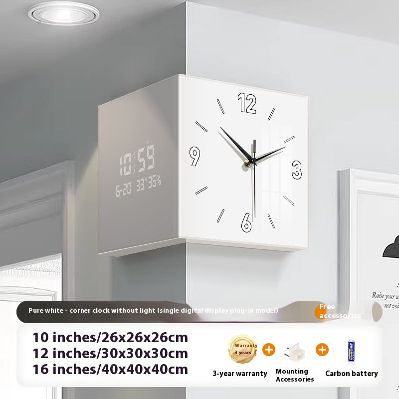 Living Room Corner Electronic Wall-mounted Clock