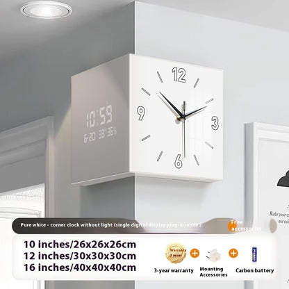 Living Room Corner Electronic Wall-mounted Clock