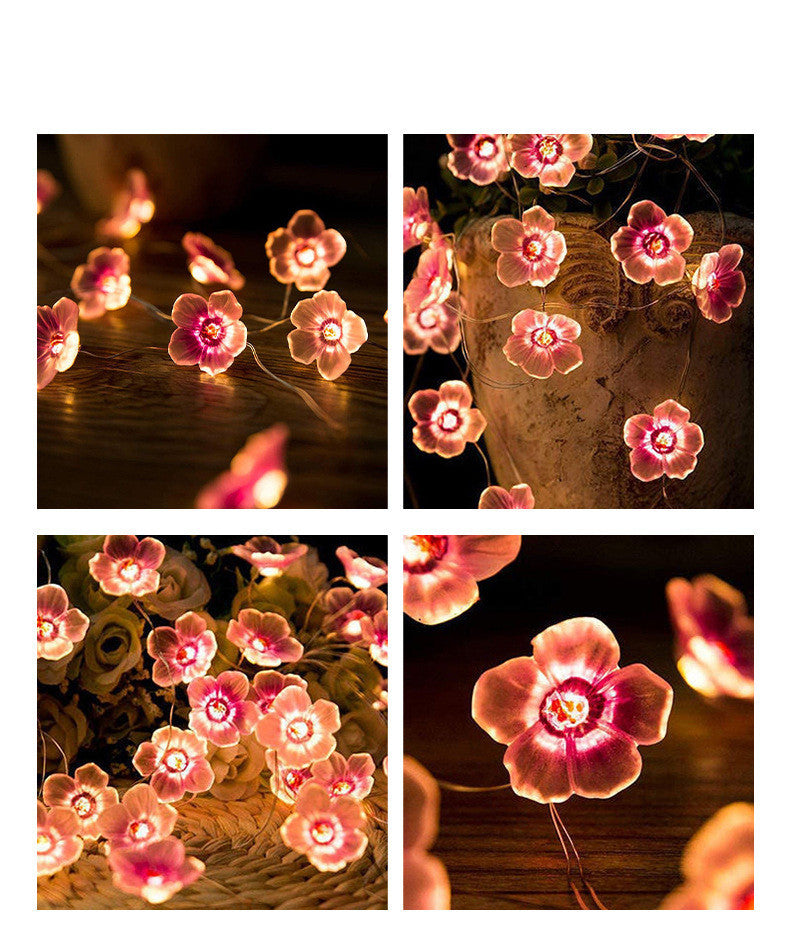 LED Light String Solar Cherry Blossom Lamp