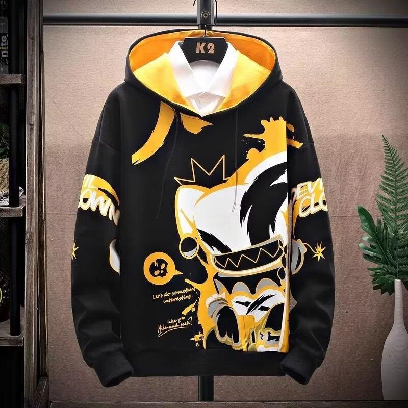 Anime Fleece-lined Thickened Hooded Sweatshirt - lotsofthingshere