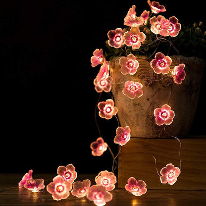 LED Light String Solar Cherry Blossom Lamp