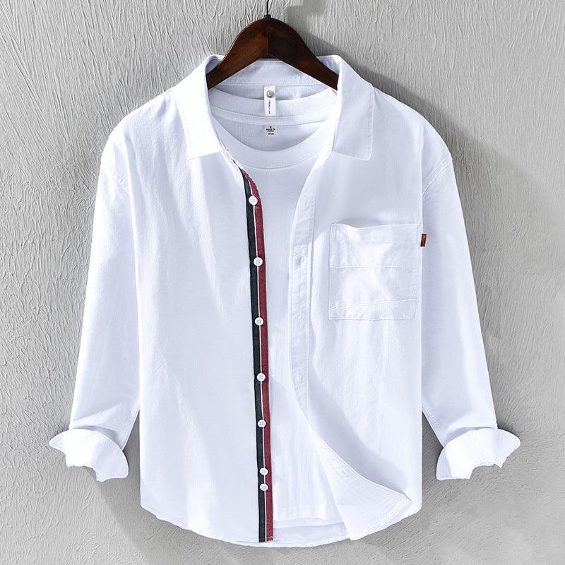 Oxford Long-sleeved Shirt Men's Casual Youth - lotsofthingshere