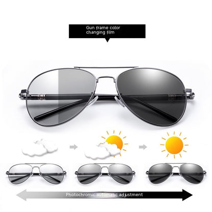 209 Polarized Sunglasses Color Changing Day And Night Dual-purpose Sunglasses Aviator Sunglasses Glasses For Driving