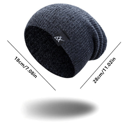 Unisex Fashionable Knitted Beanie, Winter Wool Elastic Hat For Outdoor Cycling, Camping, Travel Winter Beanie Hat Acrylic Knit Hats For Men Women