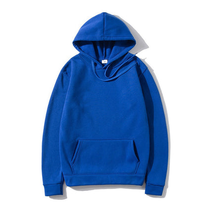 Cotton Fleece Solid Color Hoodie Sweatshirt