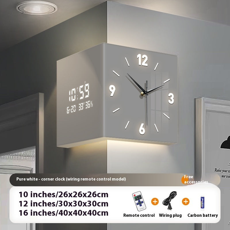 Living Room Corner Electronic Wall-mounted Clock