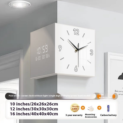 Living Room Corner Electronic Wall-mounted Clock