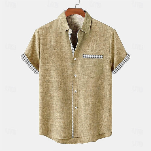 Ocean Fish Pattern Lapel Loose Casual Short Sleeve