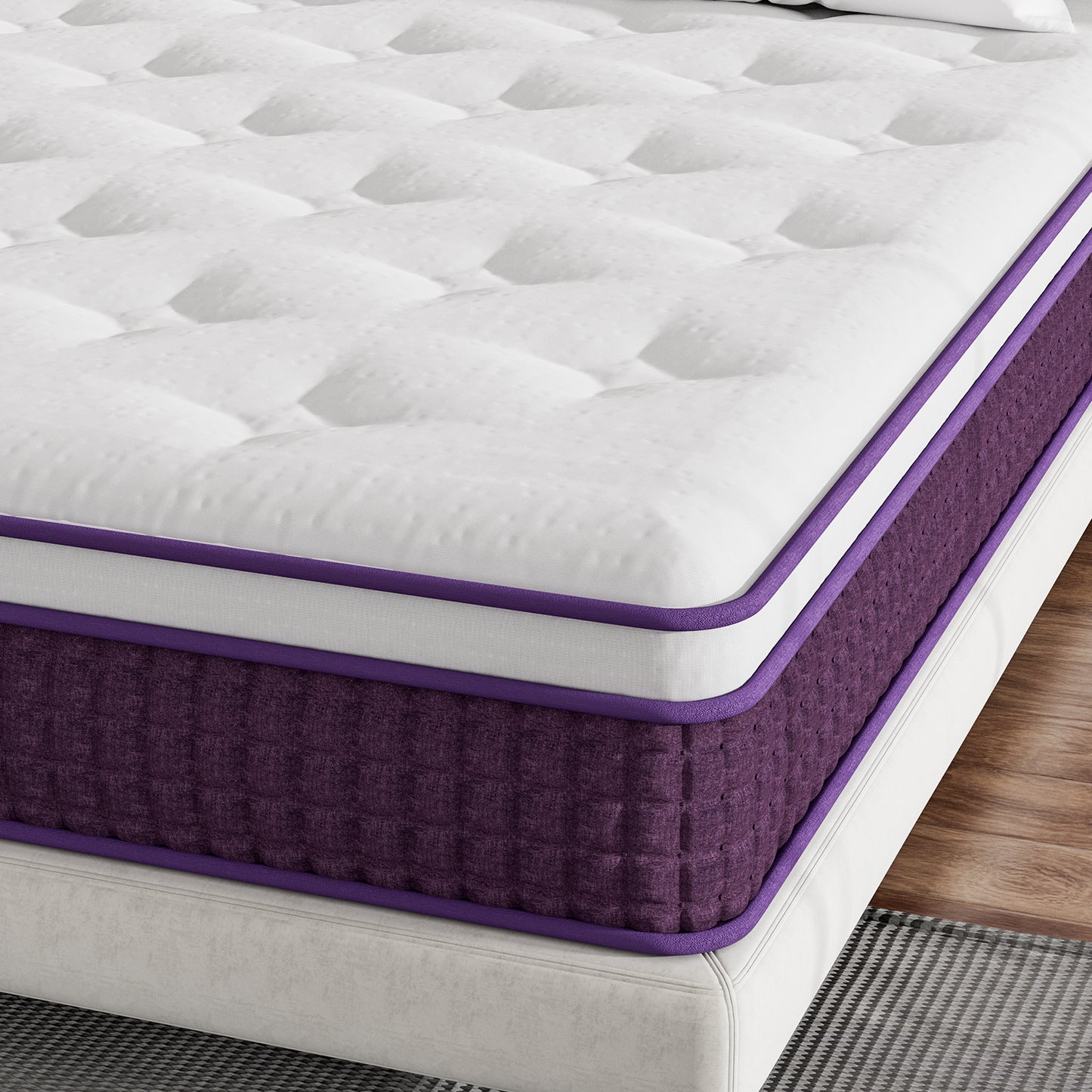 Full Mattress, 12 Inch Hybrid Full Mattress, Full Size Mattress In A Box, Plush Foam Mattress With Individually Pocketed Coils, Motion Isolation For Pressure Relief, Medium Soft