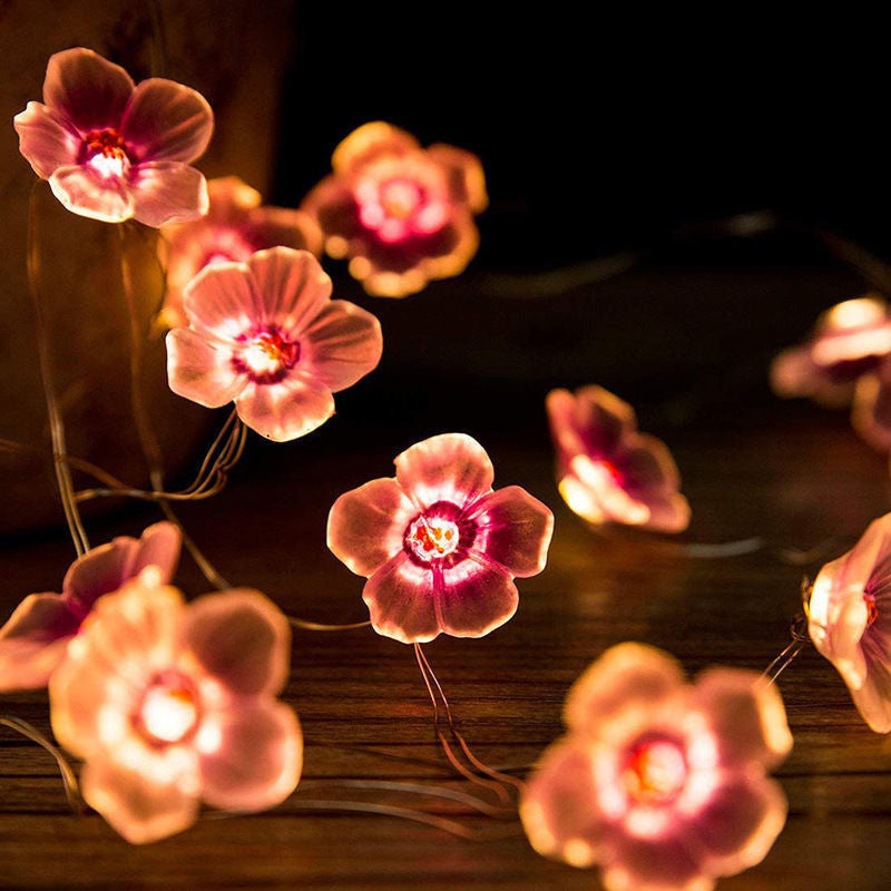 LED Light String Solar Cherry Blossom Lamp