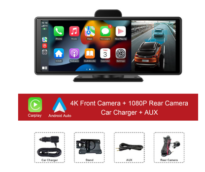 Navigation 10.26 Inch Wireless Carplay And Car Recorder - lotsofthingshere