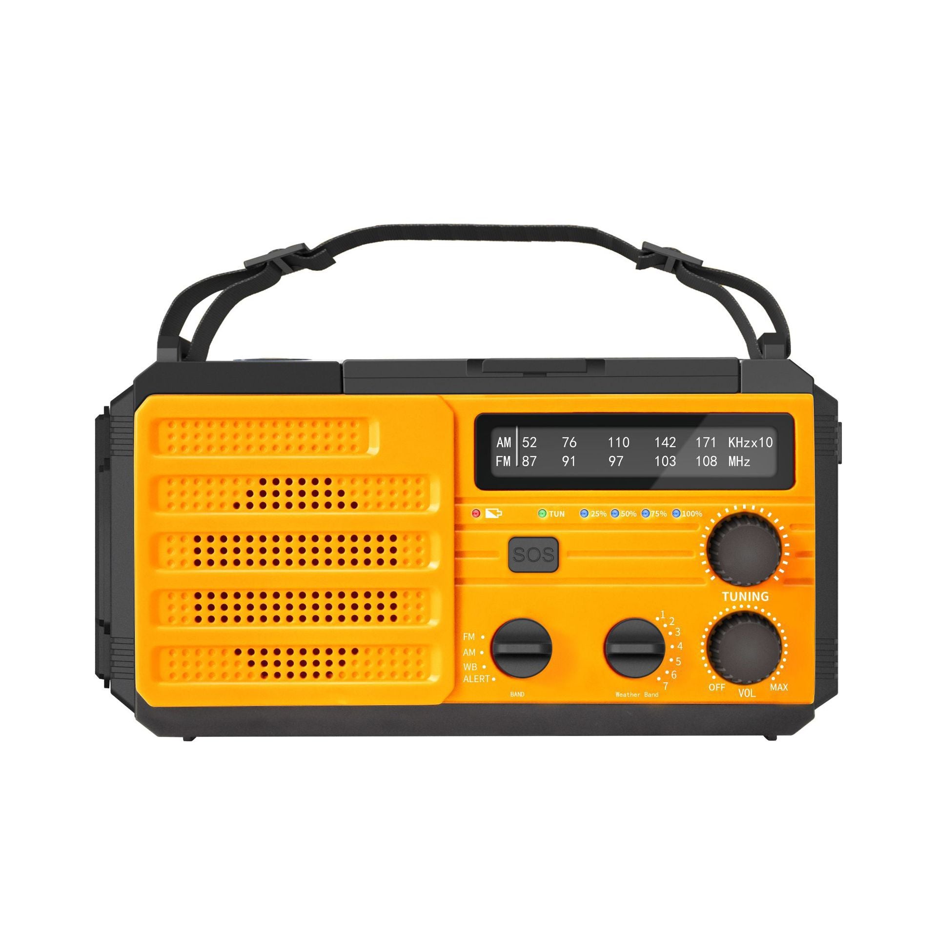 Outdoor Solar Powered Hand Cranked Emergency Radio - lotsofthingshere