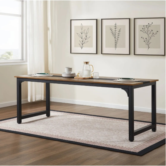 Computer Desk Large Office Desk, 79.5 Inch Gaming Desk Writing Desk Work Desk For Home Office, Study, Modern Simple Wooden Desk, Large Legroom, Metal Frame